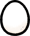 白卵・白い卵のイラスト素材透過png